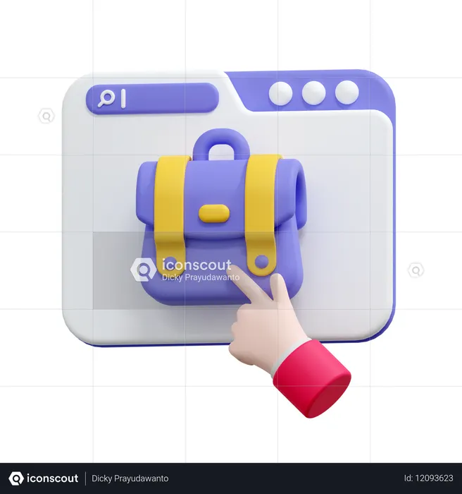 Online Job  3D Icon