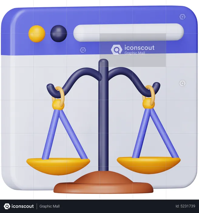 Online Law  3D Icon