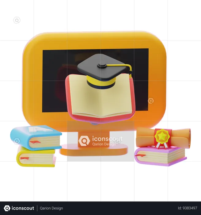 ONLINE LEARNING  3D Icon
