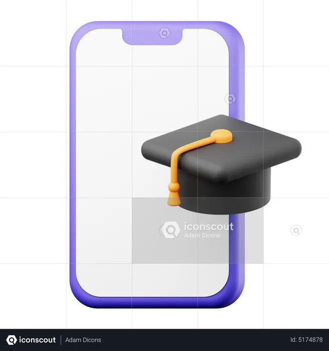 Online Learning  3D Icon