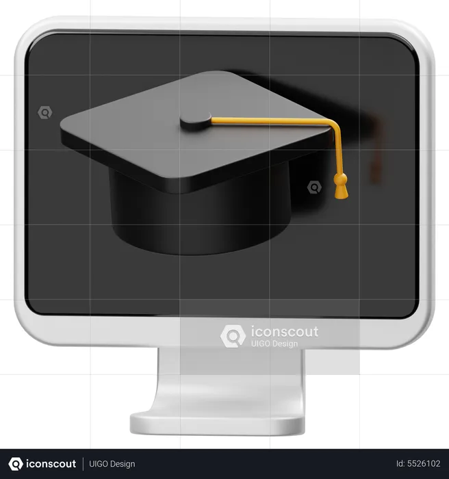 Online Learning  3D Icon