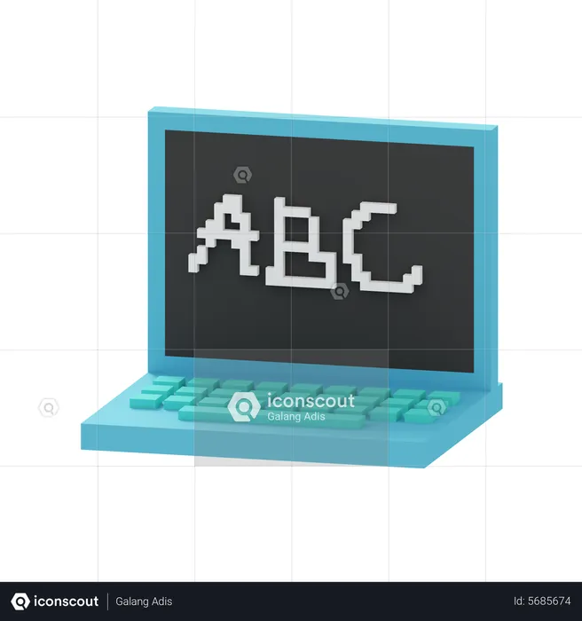 Online Learning  3D Icon