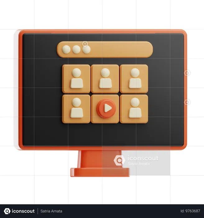 Online Learning  3D Icon