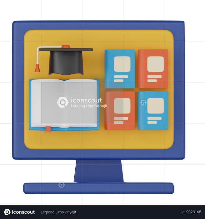 Online Library  3D Icon