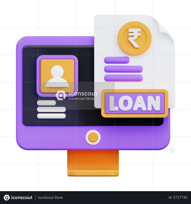 Online Loan  3D Icon