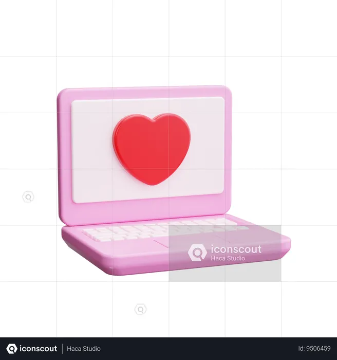 Online Love Chat  3D Icon