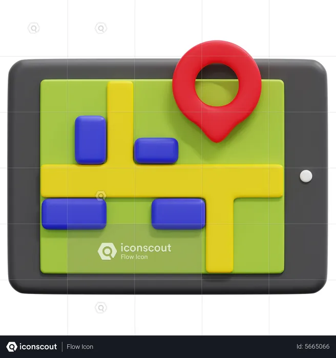 Online Map  3D Icon