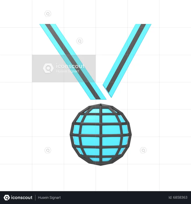 Online Medal  3D Icon