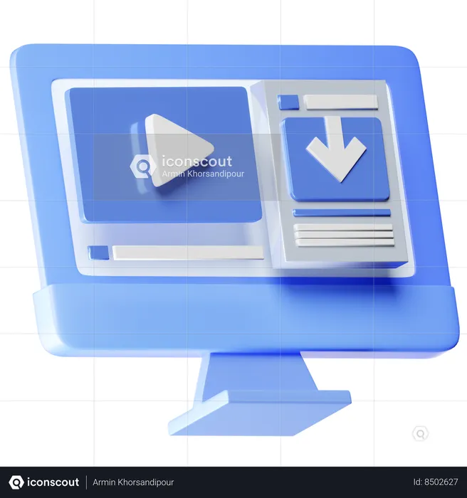 Online Media  3D Icon