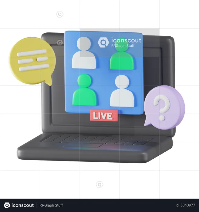 Online Meeting  3D Icon