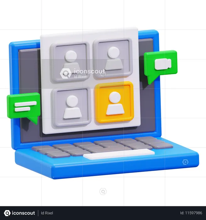 Online Meeting  3D Icon
