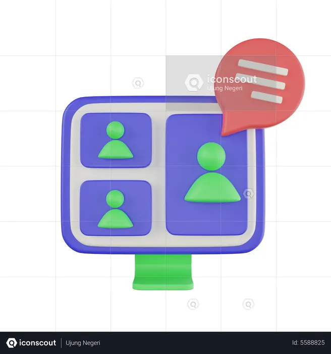 Online Meeting  3D Icon