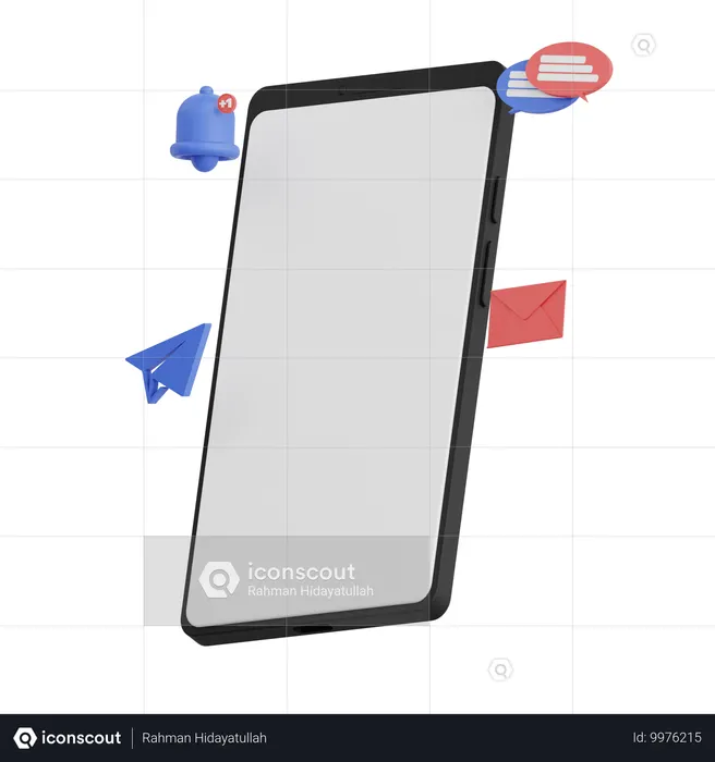 Online message  3D Illustration