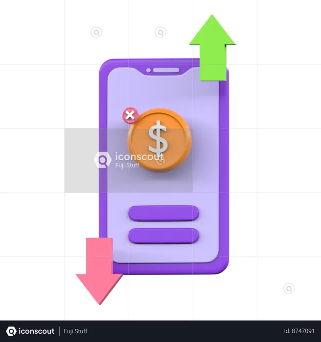 Online Mobile Payment  3D Icon