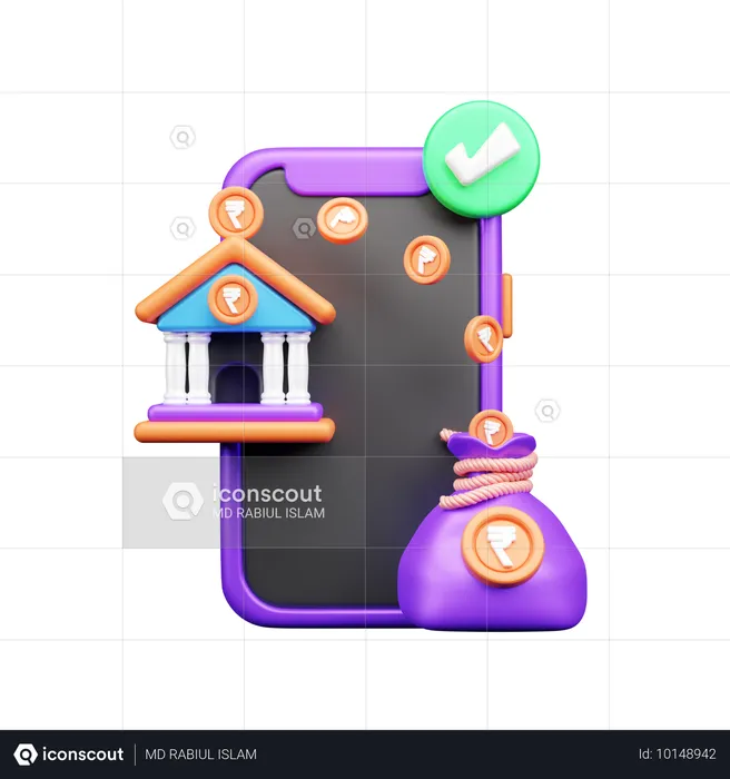 Online Money  3D Icon