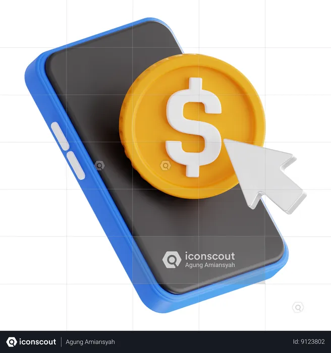 Online Money  3D Icon