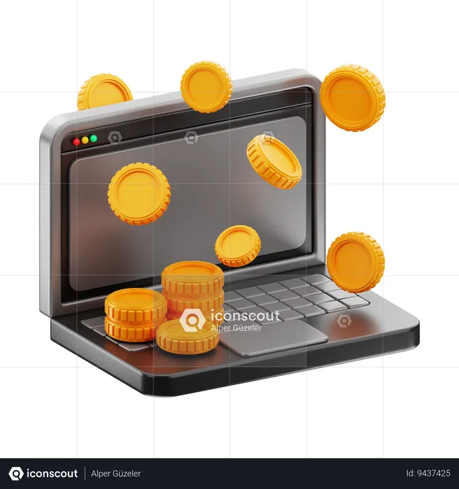 Online Money  3D Icon