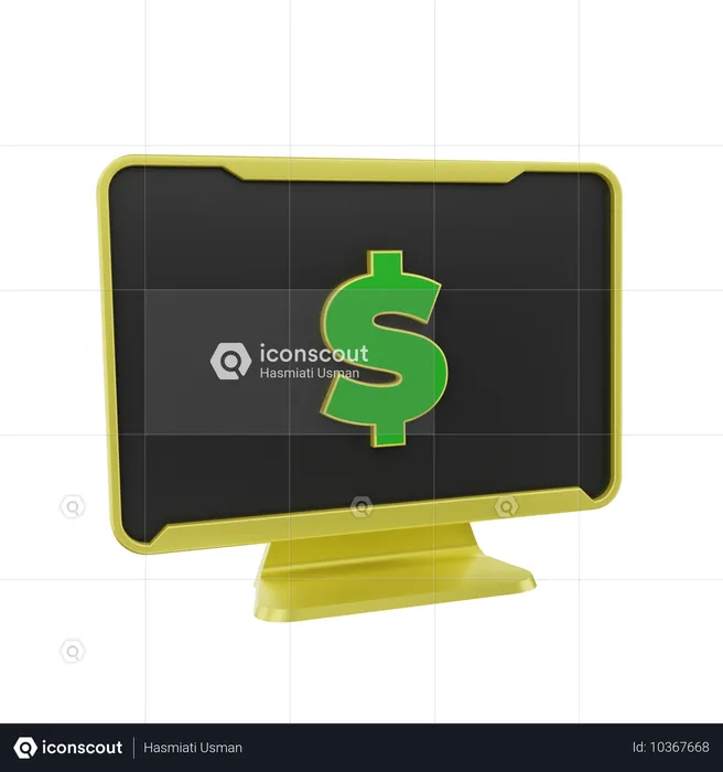 Online Money  3D Icon