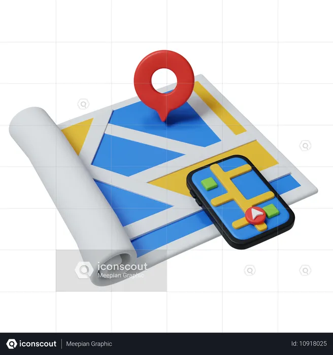 Online Navigation  3D Icon