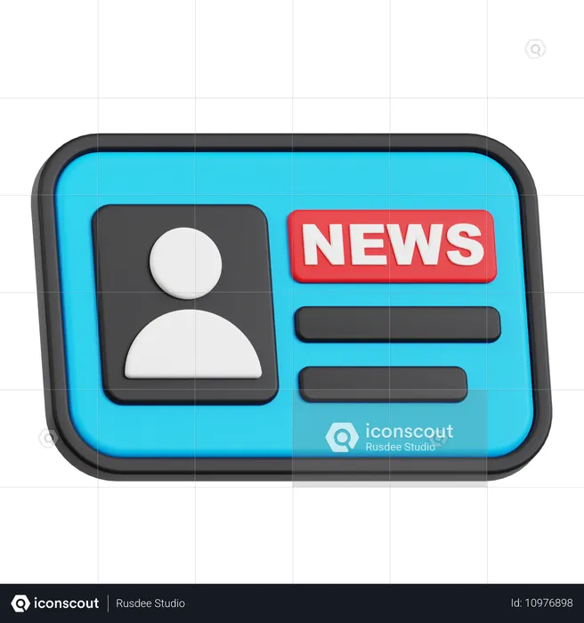 Online News  3D Icon