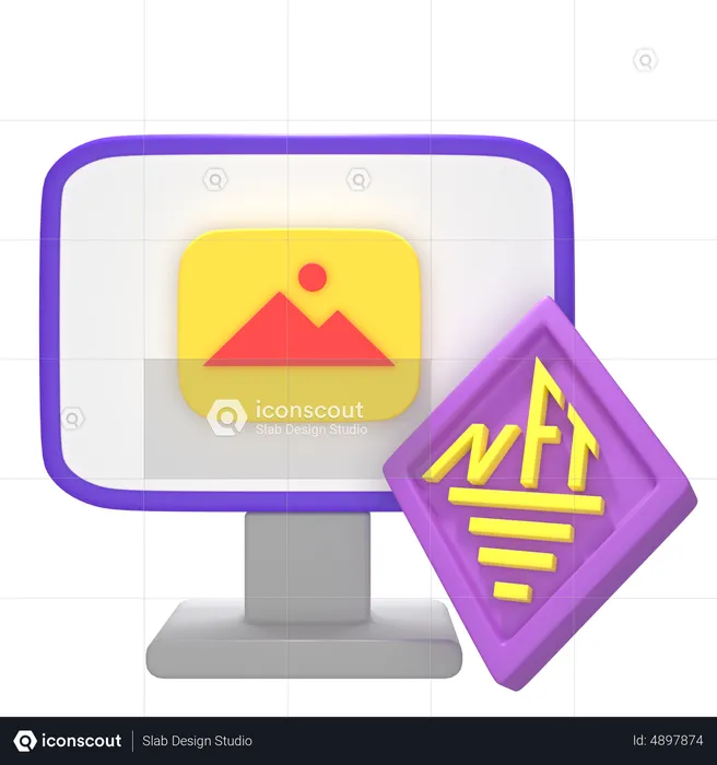 Online Nft Gallery  3D Icon