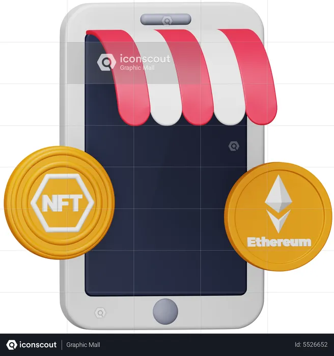 Online Nft Market  3D Icon