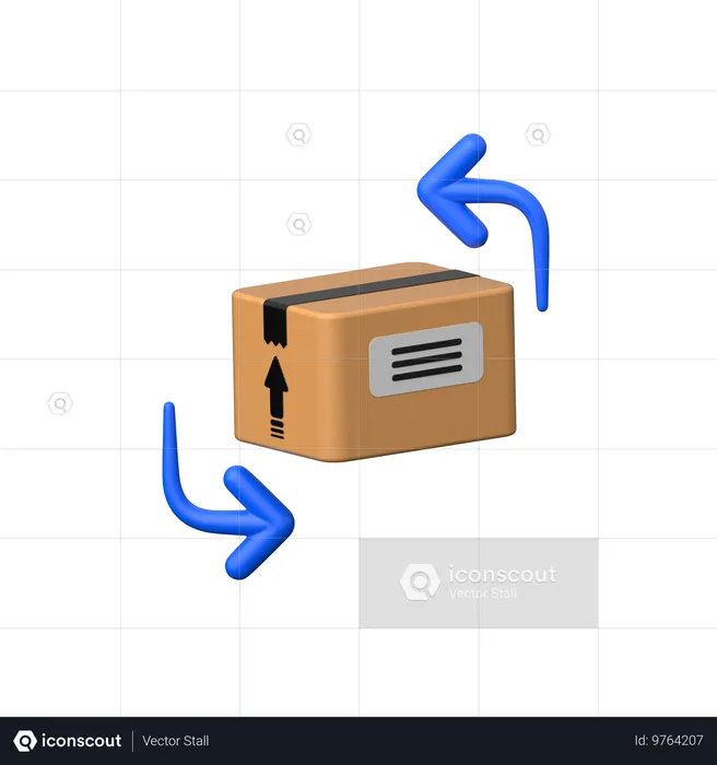 Online package replacement.  3D Icon