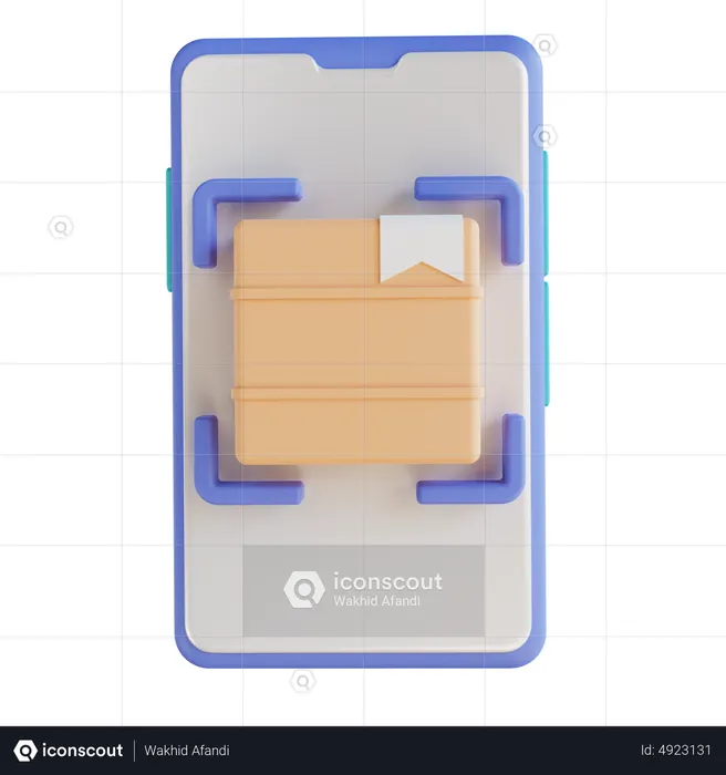 Online Package Scanner  3D Icon