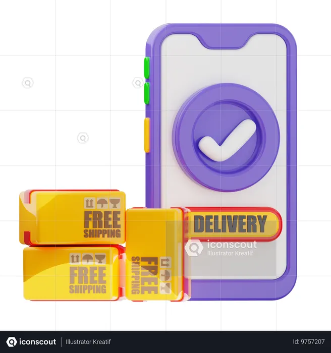 Online Packages  3D Icon
