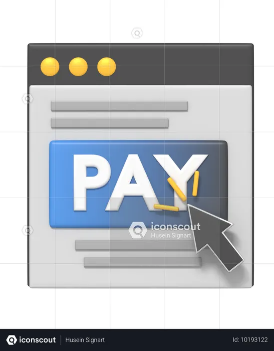 Online Pay  3D Icon