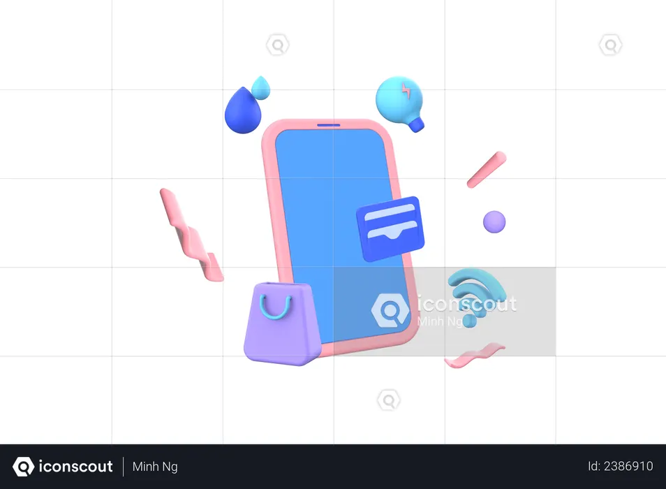 Online Payment 3D Illustration
