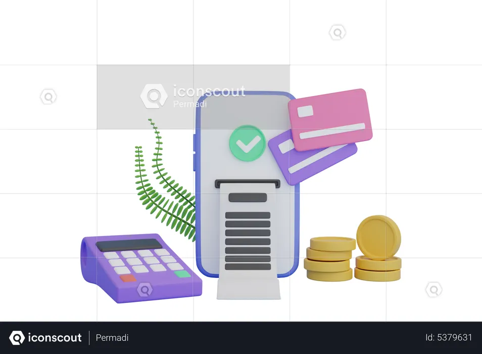 Online Payment  3D Illustration