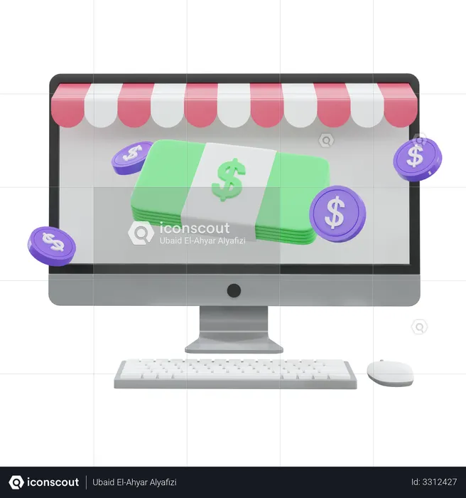 Online Payment  3D Illustration