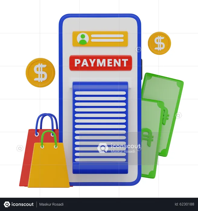 Online Payment  3D Illustration