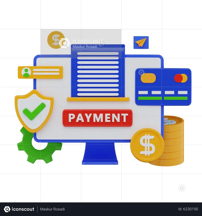 Online Payment  3D Illustration