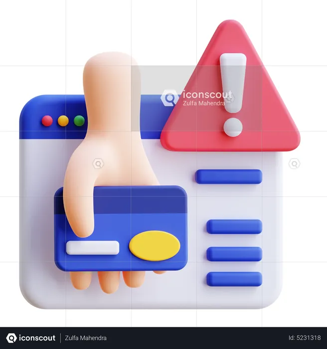 Online Payment Alert  3D Icon