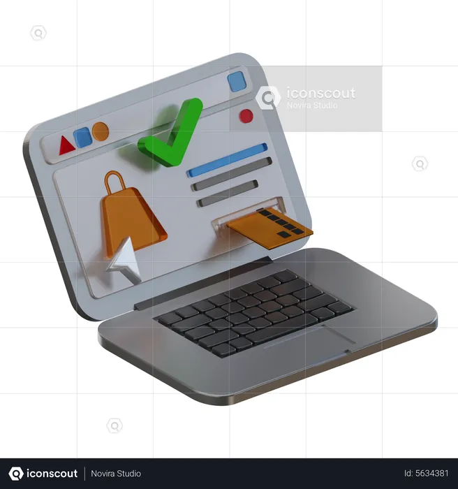 Online Payment Successful  3D Icon
