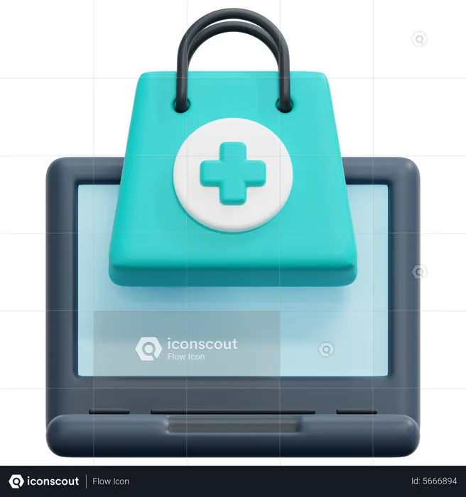 Online Pharmacy  3D Icon