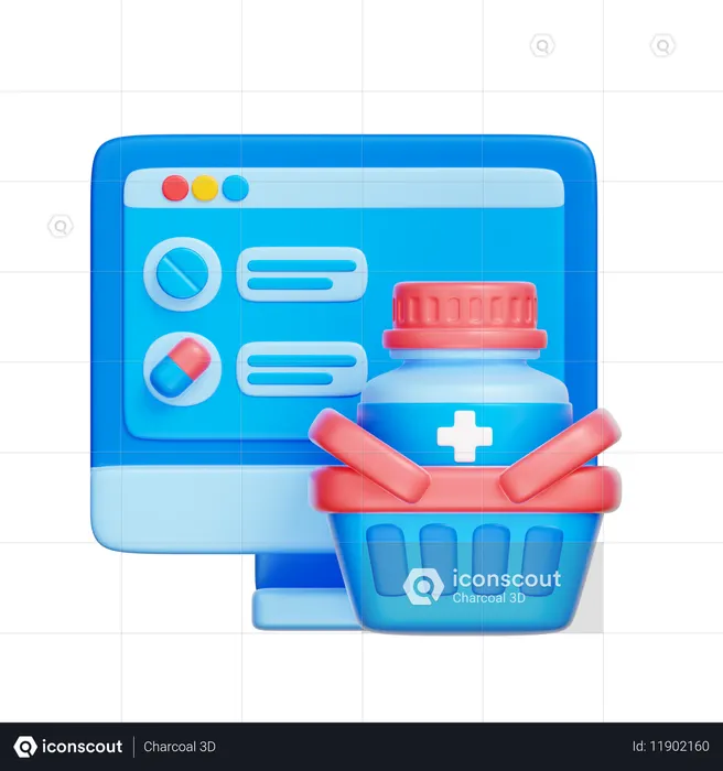 Online Pharmacy  3D Icon