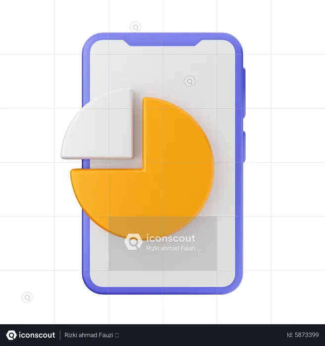 Online Pie Chart  3D Icon