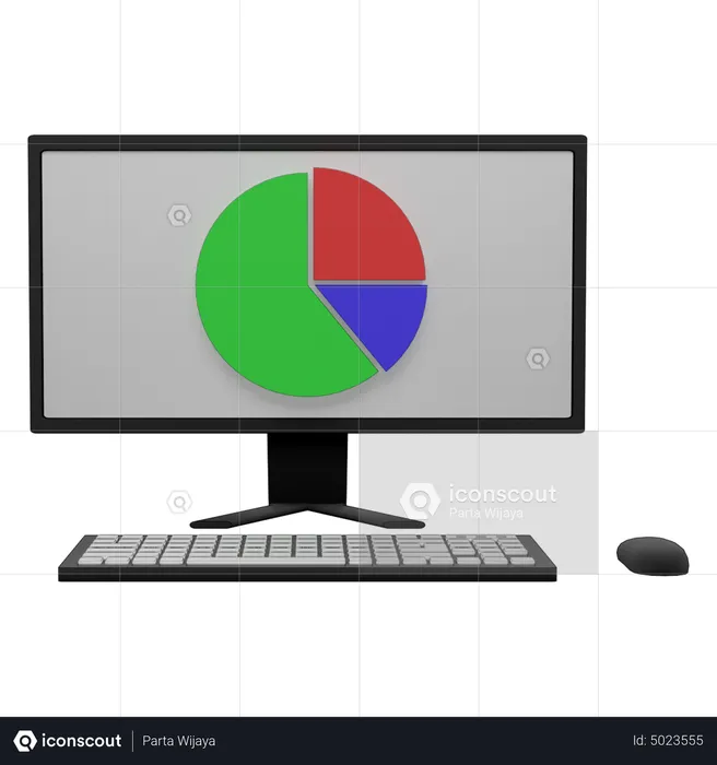 Online Pie Chart  3D Icon
