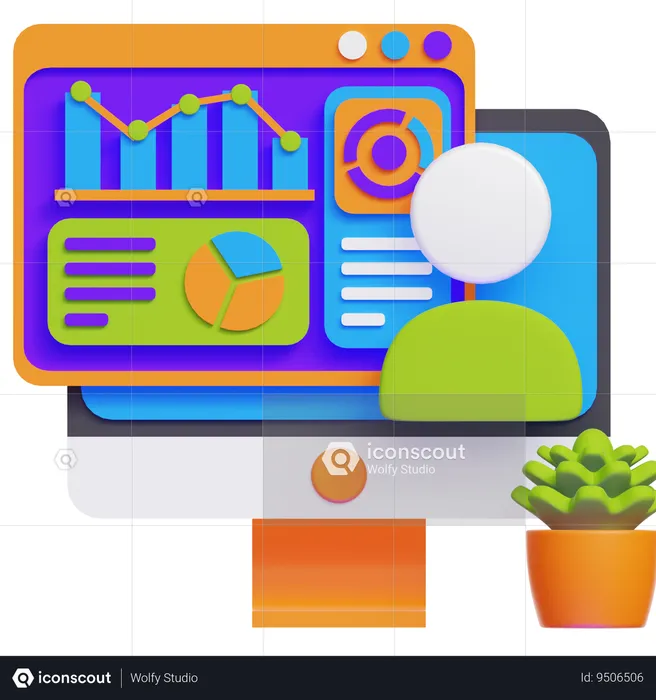 Online Presentation  3D Icon