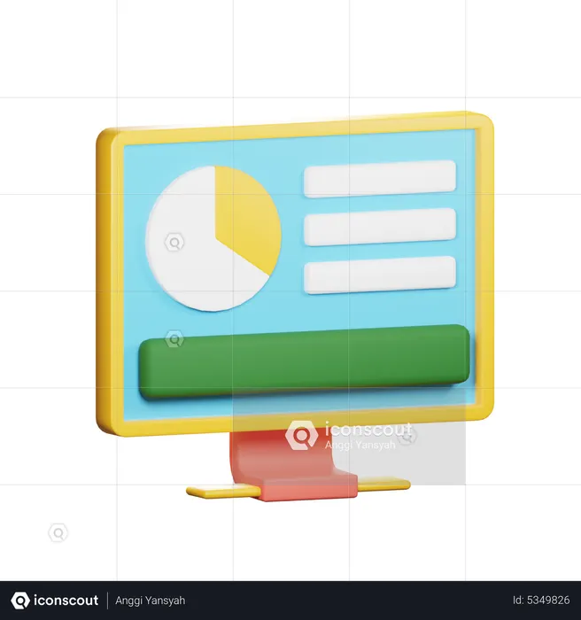 Online Presentation  3D Icon