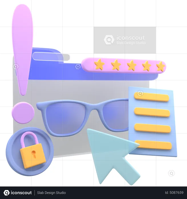 Online Product Review  3D Icon