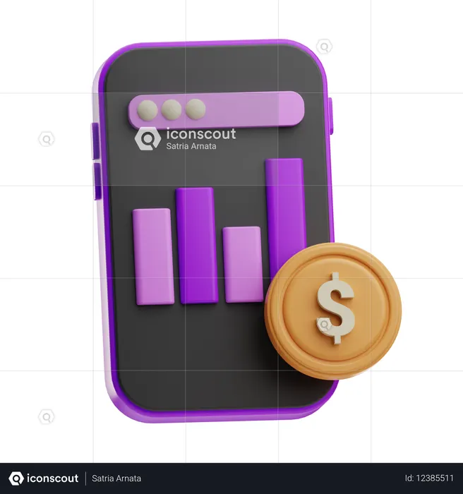 Online Profit  3D Icon
