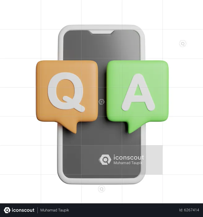 Online Question Answer  3D Icon