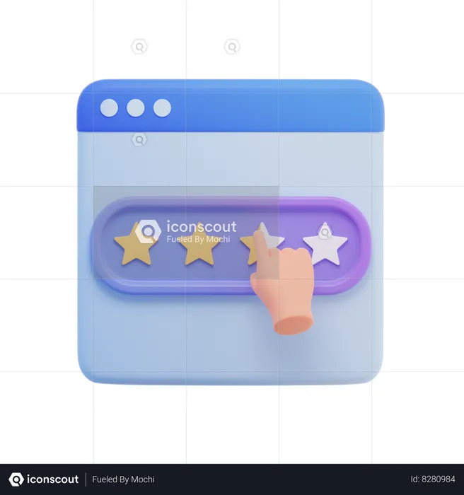 Online Rating  3D Icon