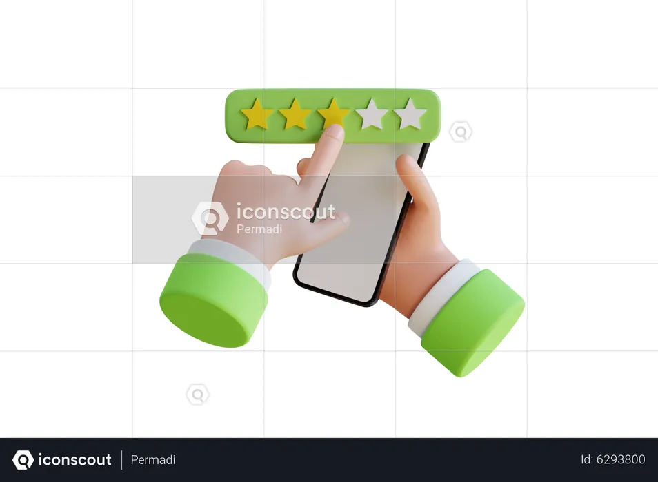 Online Rating Stars  3D Illustration