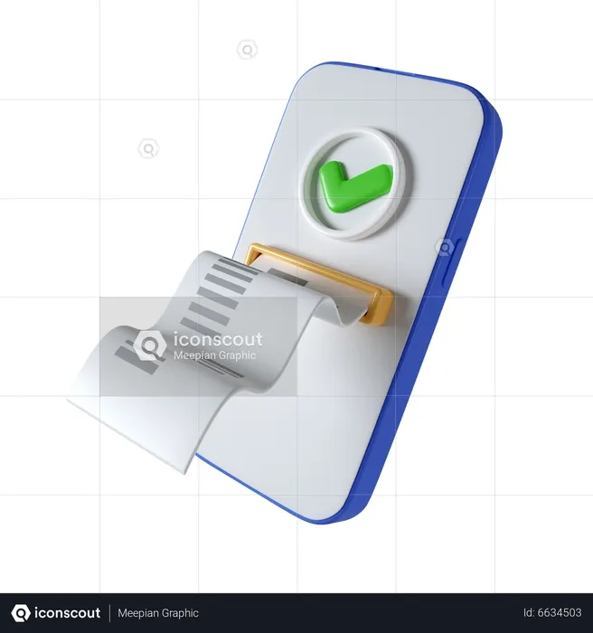 Online Receipt  3D Icon