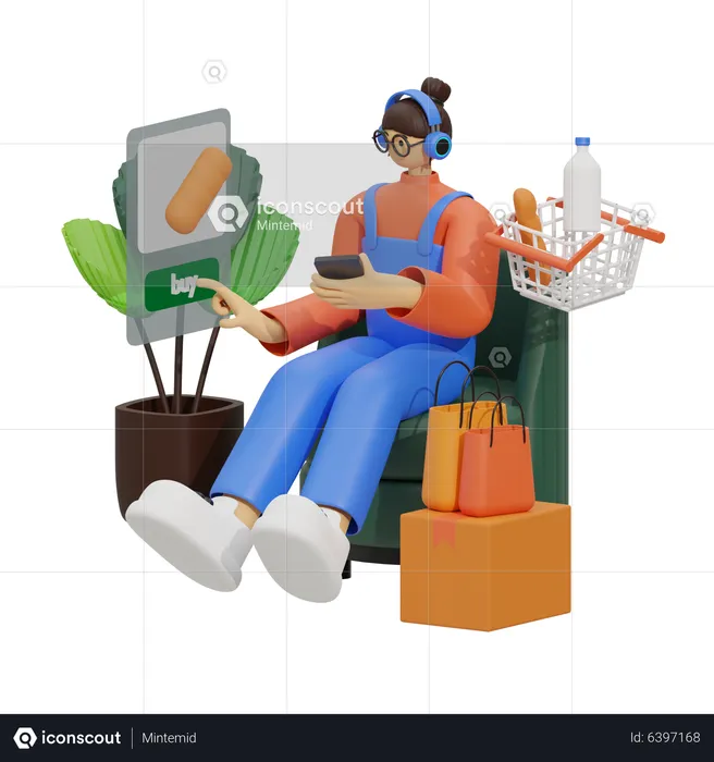 Online Retail product  3D Illustration